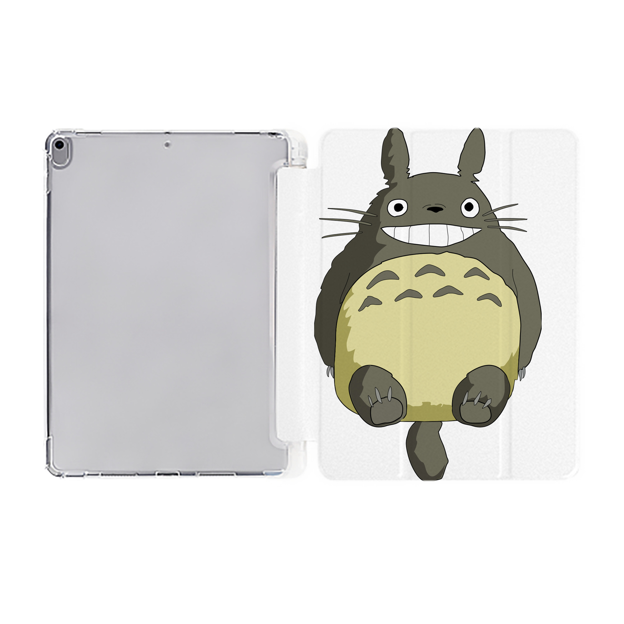（画像用） となりのトトロ 草壁メイ 草壁サツキ My Neighbor Totoro Satsuki Kusakabe Mei Kusakabe IPad ケース ペン収納付き 三つ折りスタンド PUレザー×シリコン 対応機種9.5/10.5/10.9インチ